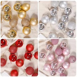 1 box xmas balls tree ornaments hanging pendants home party decor 2023 new year gift noel navidad