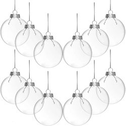 6pcs clear plastic christmas ball fillable ornament xmas tree hanging bauble pendant 2023 home decoration navidad gift