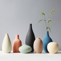 Matte Ceramic Vase | Morandi Modern Decor | Decorative Pottery | Minimalist Table Decoration