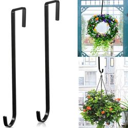floral wreath hanger: over-the-door metal hook for christmas & easter wreaths - xmas party supplies