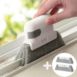 household window cleaning brush with replaceable head - effective for windowsills, grooves, cabinets, and more!