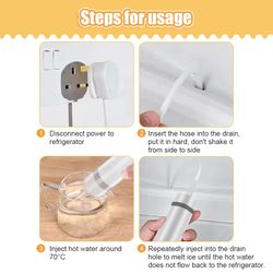 refrigerator drain cleaning brush set: 5-piece kit for fridge drain hole cleaning