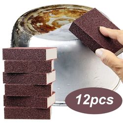magic cleaning sponge brush: 12pcs nano sponge household tools for kitchen cleaning