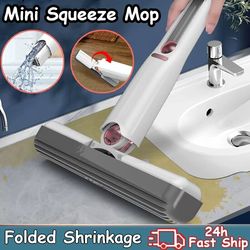Mini Squeeze Mop: Portable Desk & Glass Cleaner | Sponge Head | Wear-resistant Household Tool