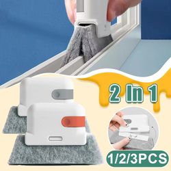2-in-1 Window Frame Groove Cleaning Brush: Hand-held Sliding Door Track & Crevice Cleaner