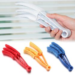removable microfiber cleaning brush: washable clip-on duster for household windows, blinds, and more