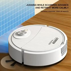 3-in-1 intelligent robotic vacuum: low-noise floor sweeper for automatic household cleaning