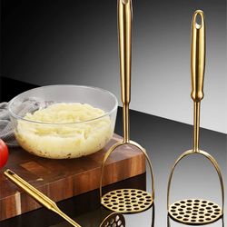 Stainless Steel Potato Masher & Garlic Presser: Kitchen Gadgets