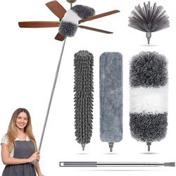 2023 Telescopic Dusting Tool: Scalable Duster Brush for Home Cleaning, Ceiling, Stairs, Corners - Spider Web Remover