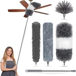 2023 telescopic dusting tool: scalable duster brush for home cleaning, ceiling, stairs, corners - spider web remover