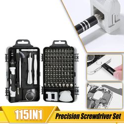 115 in 1 computer repair kit: precision magnetic laptop screwdriver set