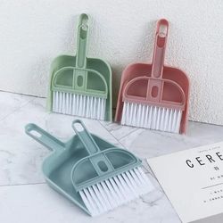 Mini Nordic Color Desktop Broom Set: Small Brush & Dustpan for Household Cleaning