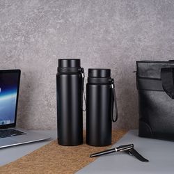 stainless steel thermal water bottle large capacity vacuum flask for hot & cold drinks, portable insulated tumbler