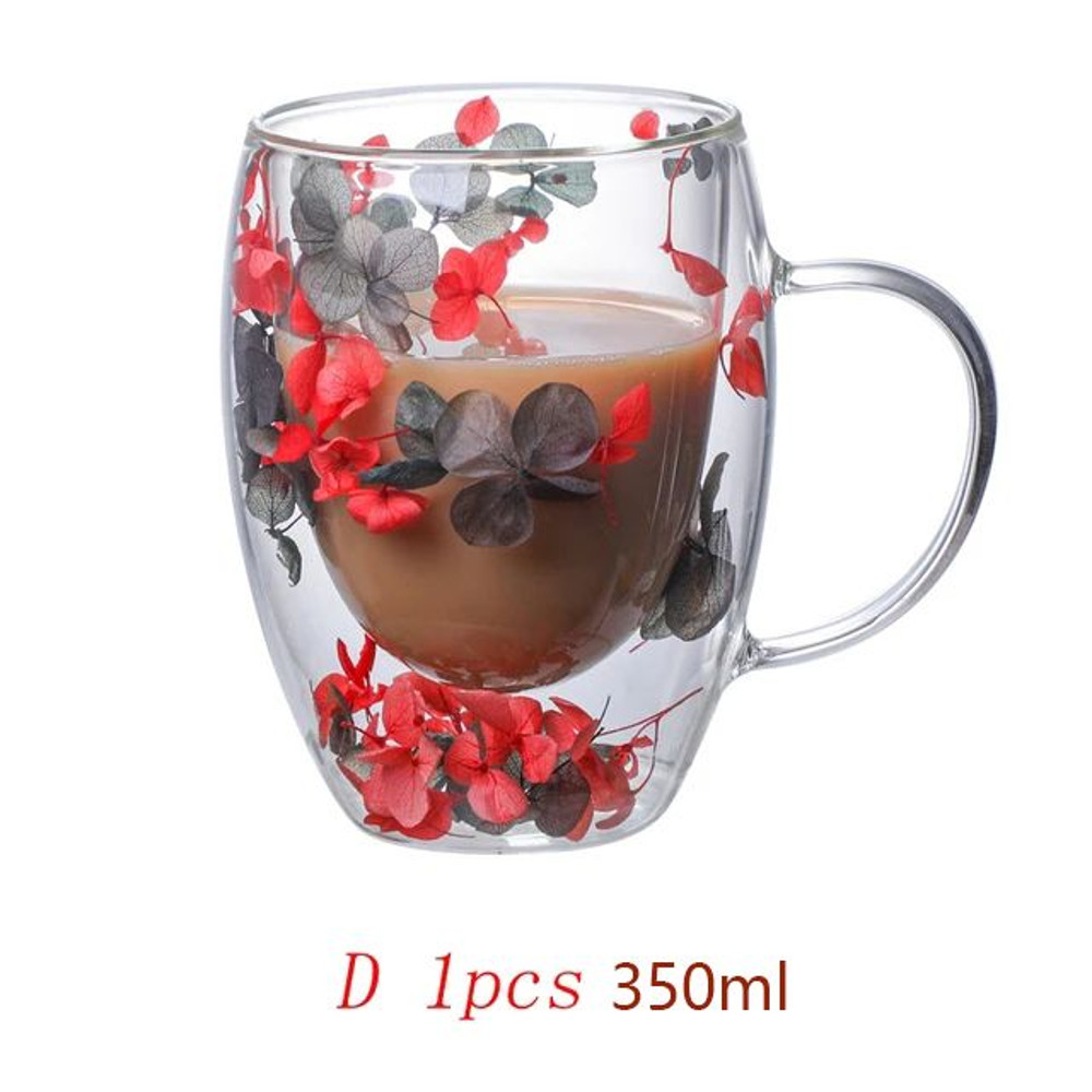 Double Wall Coffee Mug Insulated Clear Glass Mug With Handle For Hot  Cold Beverages 6