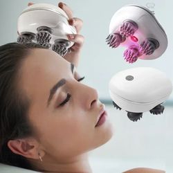 electric scalp head massager with red light therapy, anti-stress relaxation tool
