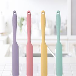 food grade silicone cream scraper, household all-in-one long cake spatula for heat-resistant kitchen baking