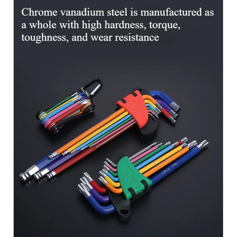 Professional Hex Key Set Durable Allen Wrench Kit for Bicycle Repair Furniture Assembly  Mechanic