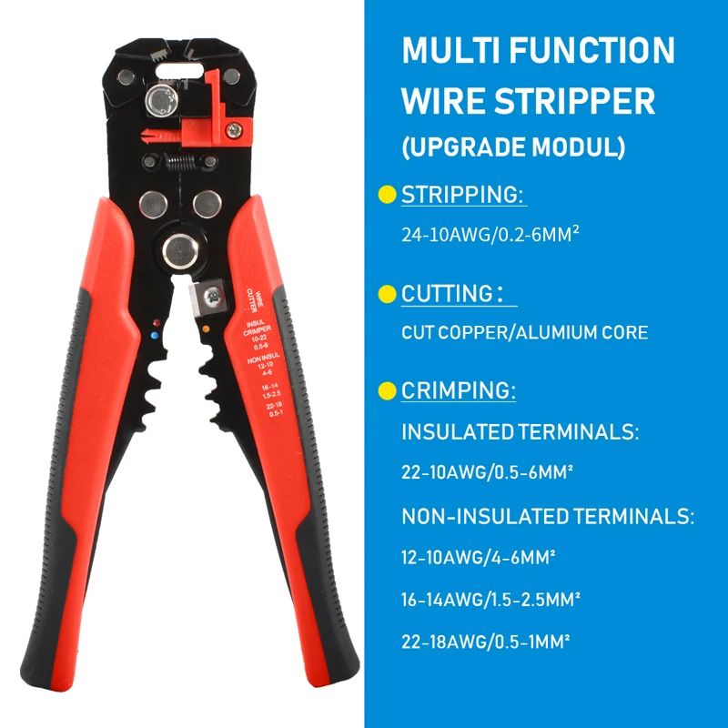 Multifunctional Crimping Pliers Automatic Wire Stripper Cable Cutter  Terminal Hand Tool For Profes