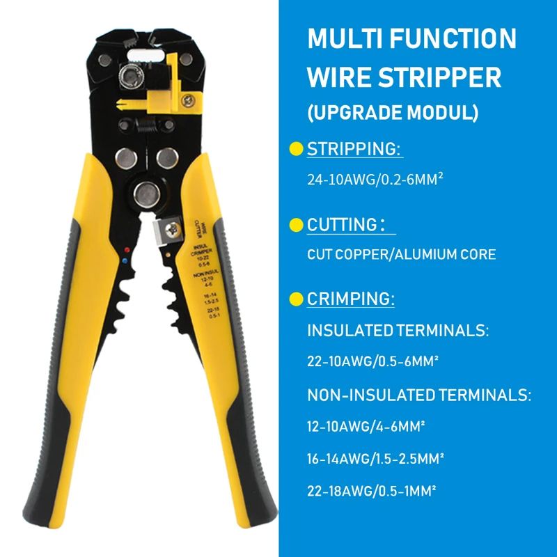 Multifunctional Crimping Pliers Automatic Wire Stripper Cable Cutter  Terminal Hand Tool For Profes