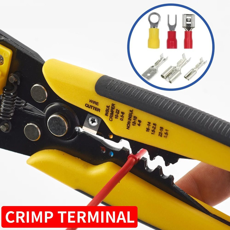 Multifunctional Crimping Pliers Automatic Wire Stripper Cable Cutter  Terminal Hand Tool For Profes