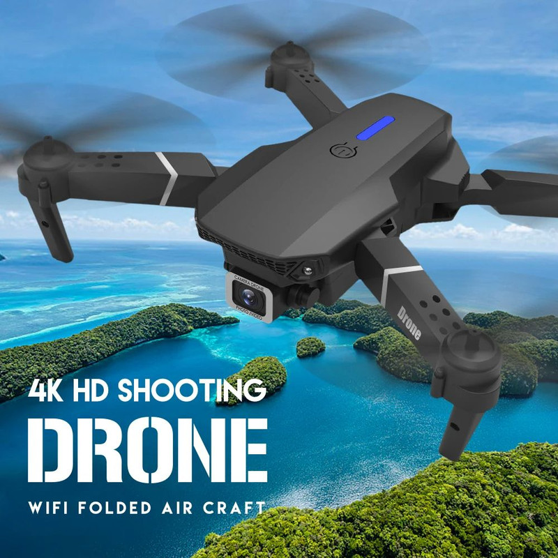 Professional 4K Drone With 1080P HD Camera Foldable RC Helicopter WIFI FPV Height Hold 0