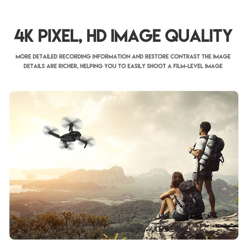 Professional 4K Drone With 1080P HD Camera Foldable RC Helicopter WIFI FPV Height Hold 4