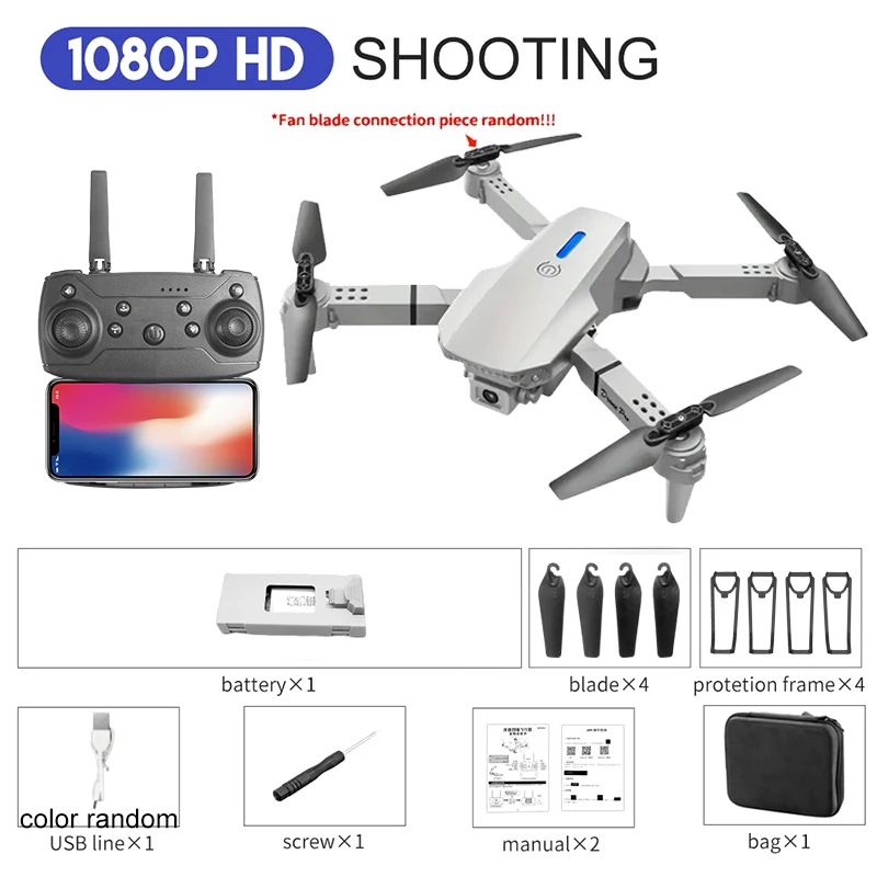 Professional 4K Drone With 1080P HD Camera Foldable RC Helicopter WIFI FPV Height Hold 18