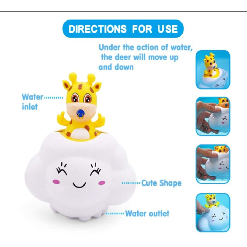 Cute Cloud Shower Bath Toy For Babies Water Spraying Bathing Toy For Kids Fun Swimming ParentChil 4