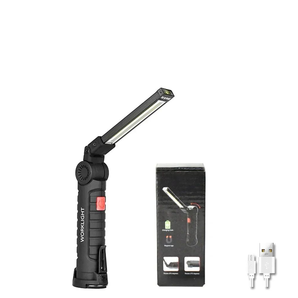 Rechargeable LED Work Light Dimmable Inspection Torch With Magnetic Base 18650 Battery 13