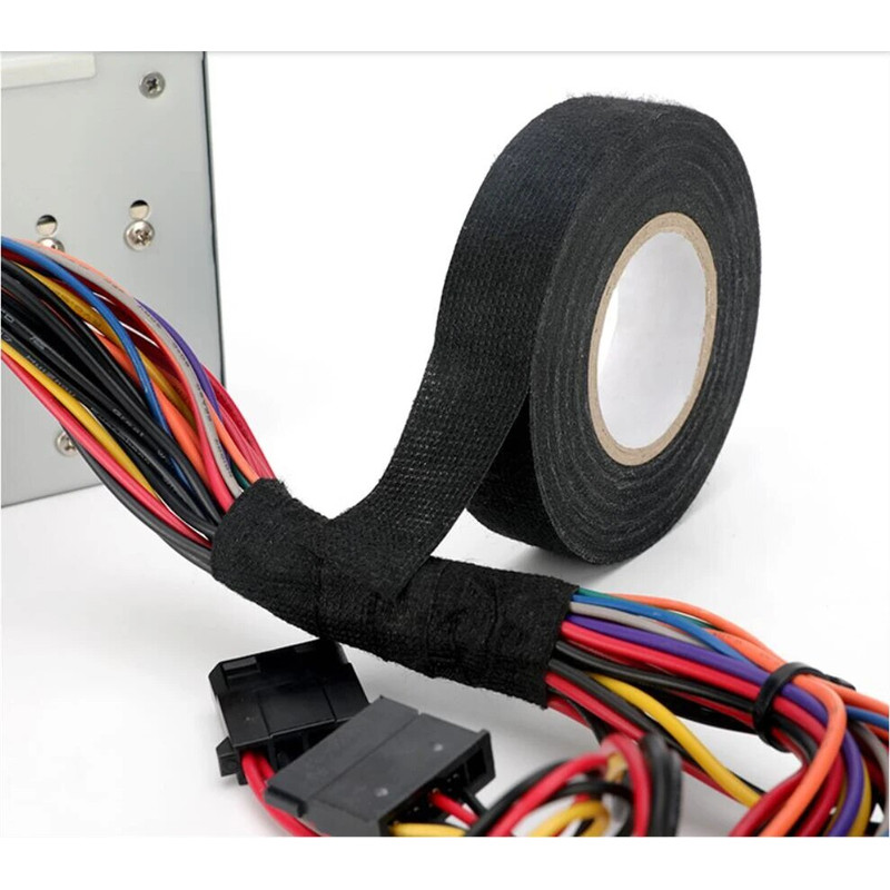 Coroplast Adhesive Cloth Tape – 15M Flame Retardant & Heat-Resistant for Automotive Cable Loom Wrapping