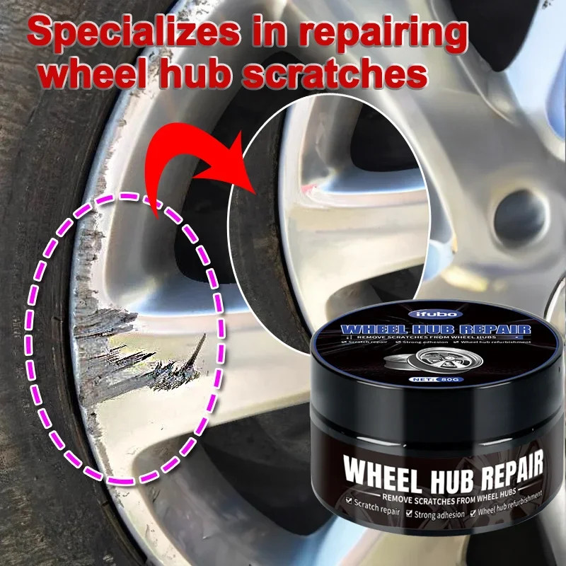 Wheel Hub Scratch Repair Wax  Deep Conditioning For Automobile Tires  Alloy Wheels 0