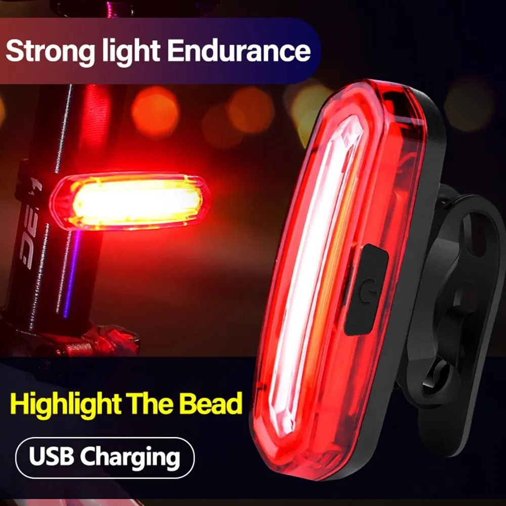 USB Rechargeable LED Bicycle Taillight 200 Lumen Red Rear Light For MTB And Road Bikes Waterproof C 1