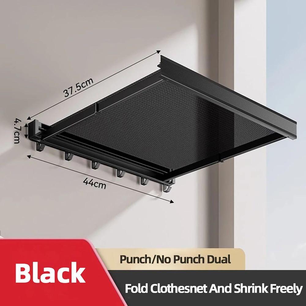 Foldable Clothes And Hat Rack With Hooks SpaceSaving Solution For Bathroom And Balcony 8