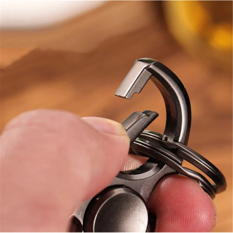Finger Spinner Fidget Hand Spinner Anti Anxiety Stress Relief Toy  Bottle Opener Keychain 3