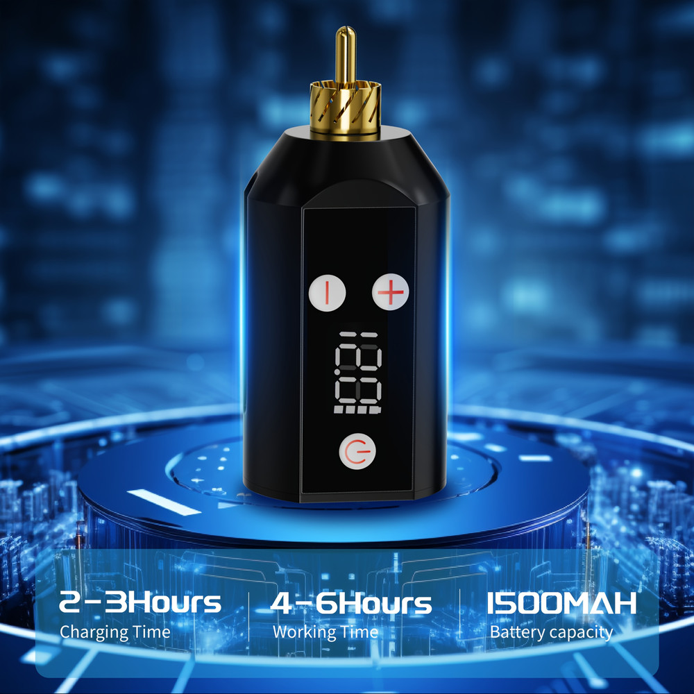 Wireless Tattoo Kit Cordless Tattoo Machine With LED Power Supply Complete Tattoo Starter Kit For B 3