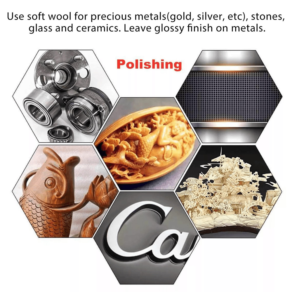Premium Wool Buffing Pads  Polishing Wheel Set 129Piece  For Dremel Grinder  Rotary Tools 6