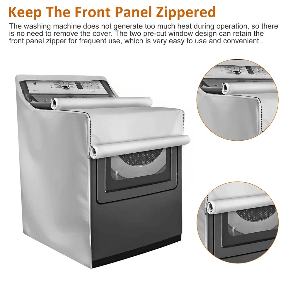 Waterproof Washing Machine Top Dust Cover Oxford Cloth Laundry Washer Dryer Protect Dustproof Outdo 5