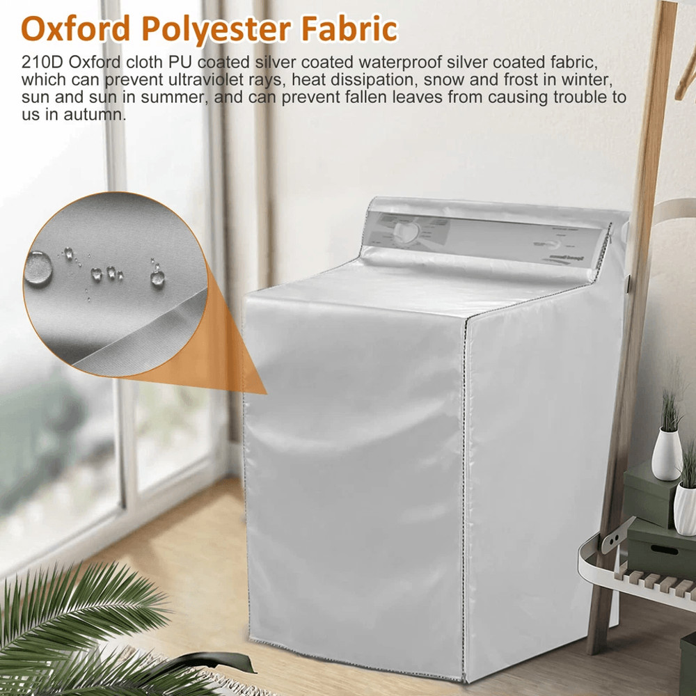 Waterproof Washing Machine Top Dust Cover Oxford Cloth Laundry Washer Dryer Protect Dustproof Outdo 6