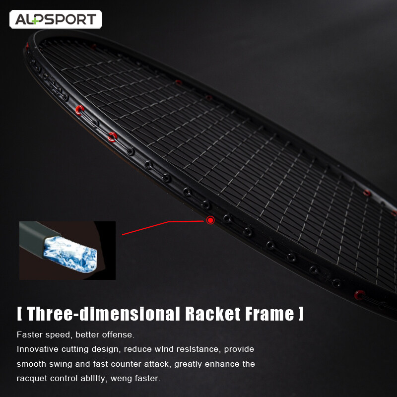 Professional Carbon Fiber Badminton Racket Set Max 30LBS Ultra Light 6U 75g Full Badminton Gear Wit