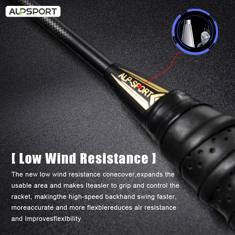 Professional Carbon Fiber Badminton Racket Set Max 30LBS Ultra Light 6U 75g Full Badminton Gear Wit