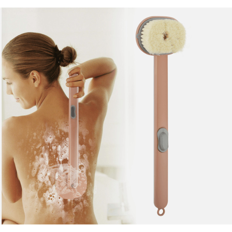 Long Handle Bath Brush With Soap Dispenser Back Scrubber And Exfoliating Body Shower Washer For Smo 7