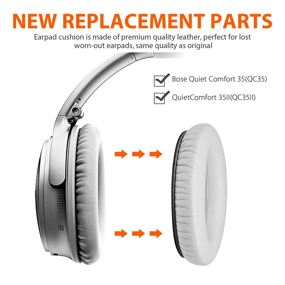 Earpad Replacement Cushions For Bose Quiet Comfort Headphones Premium Leather Ear Pads For OverEar  2