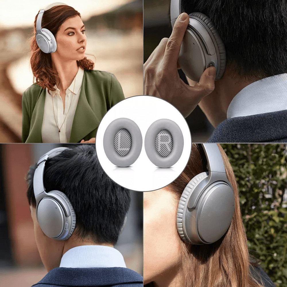 Earpad Replacement Cushions For Bose Quiet Comfort Headphones Premium Leather Ear Pads For OverEar  1