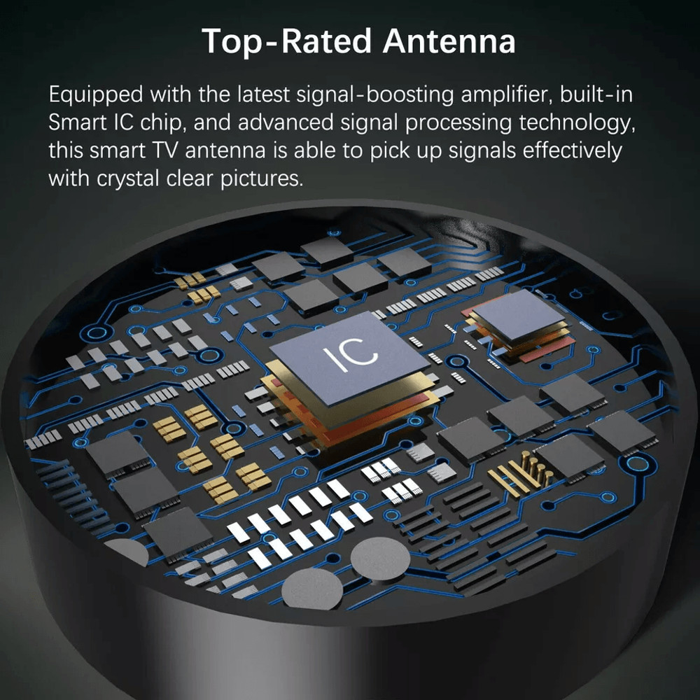 Long Range Indoor HDTV Antenna Upgraded Digital HD TV Antenna With Signal Booster Reception For Fre 2