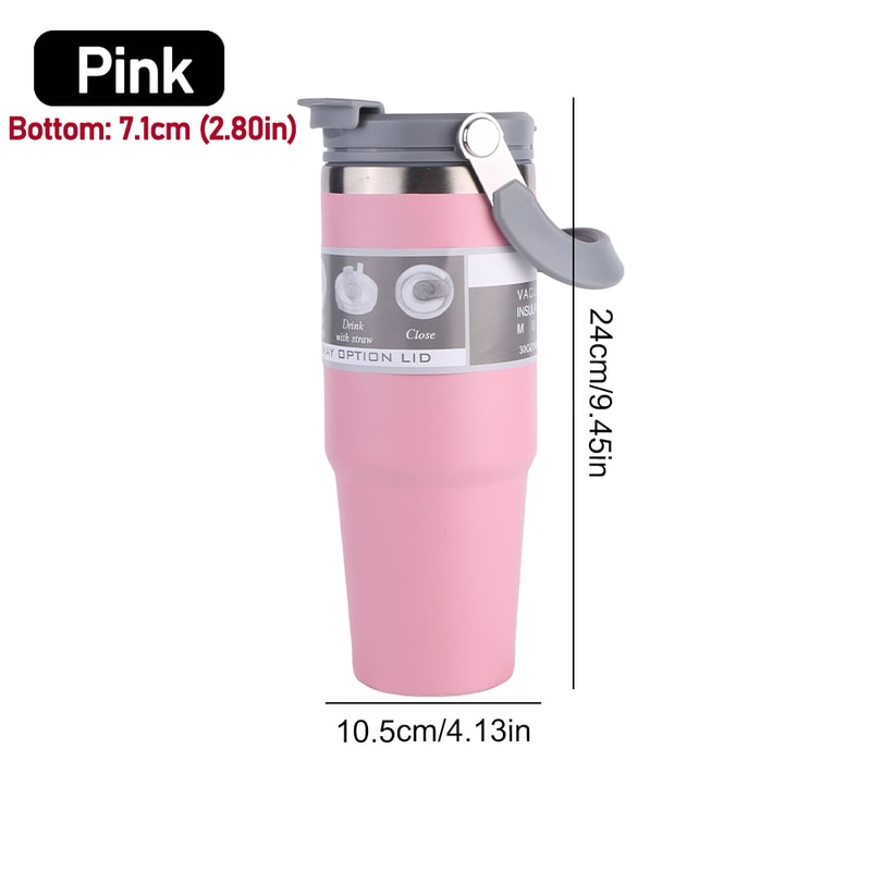30oz Vacuum Insulated Cup DoubleLayer Stainless Steel Water Bottle For Hot Cold Drinks 5