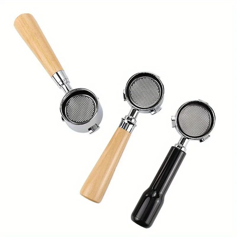 Professional Bottomless Portafilter For DeLonghi Espresso Machine Coffee Handle  Filter Basket Repl 4