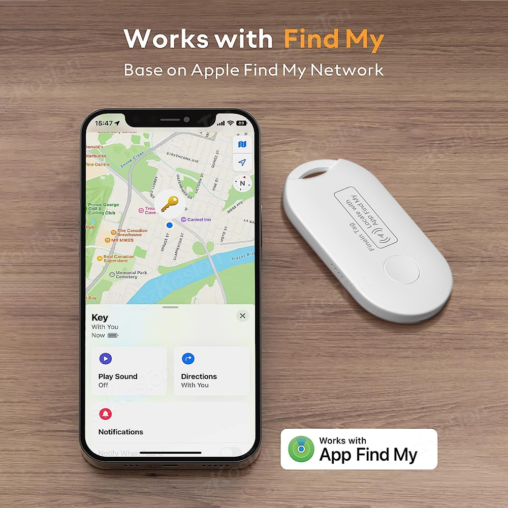 Smart Tag Global Locator – Mini GPS Tracker for Keys, Wallet, Pets & Cars | Works with iOS Find My App