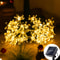 Solar Cherry Blossom String Lights 20 LED Fairy Lights For Garden Wedding Outdoor Decor 9