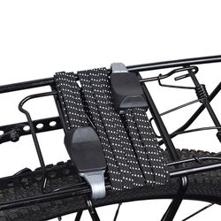 heavy duty bicycle luggage ropes, elastic rubber straps with hooks for mountain bike racks & bags
