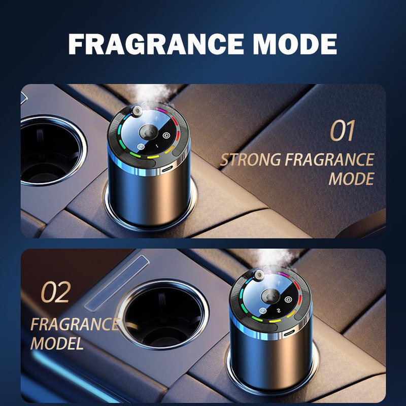 5Mode Scent Air Car Odor Eliminator LongLasting Universal Car Diffuser With Digital Display 3